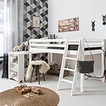 Noa and Nani Cabin Bed with Desk in WHITE DESK-NT -WHITE