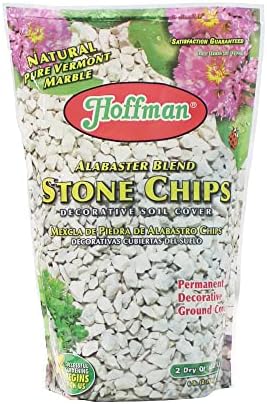 Hoffman 14102 Decorative Soil Covers Alabaster Blend Stone Chips, 2 Quarts