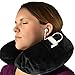 Produktbild Nackenkissen Reisekissen aufblasbar  Nackenhörnchen fürs Flugzeug mit Fleece-Bezug, gratis Schlafmaske & Ohrstöpseln von Globeproof®