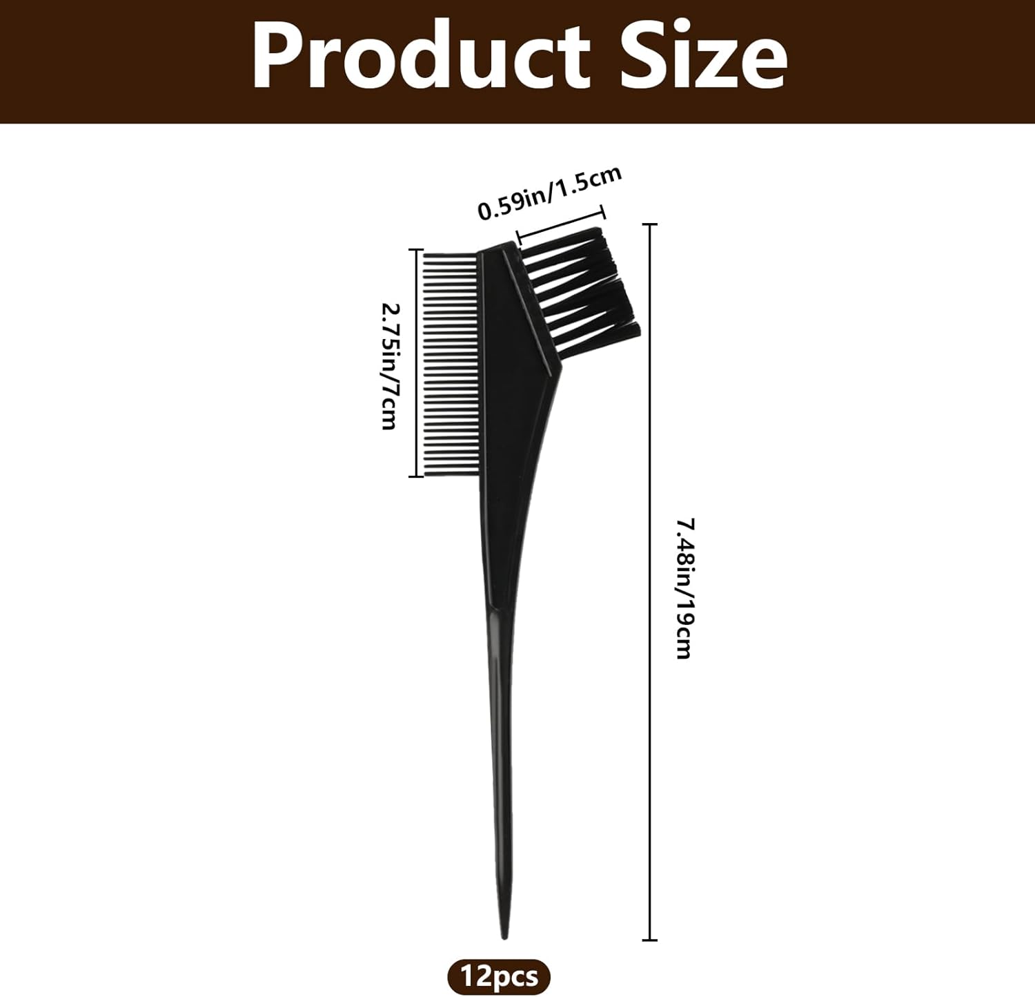 12 Pcs Hair Dye Brush Applicator Kit, Double Head Hair Color Brushes for Women Men, Hair Coloring Brush SetHair Dye Applicator Brushes, Tint Dyeing Dying Tools Kits 12pcs Double head hair dye brushes