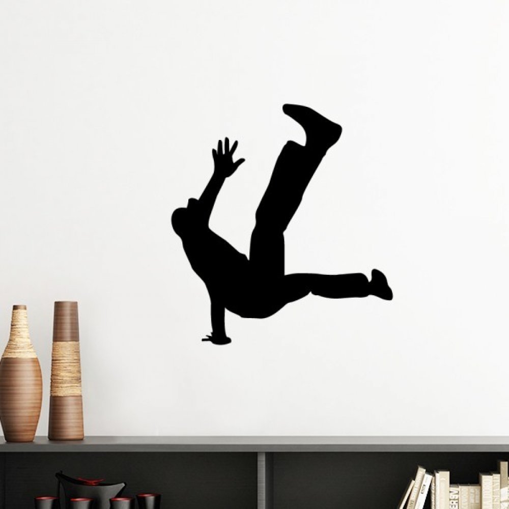 Sticker danseur hip hop noir pour relooker une chambre d'adolescent passionné