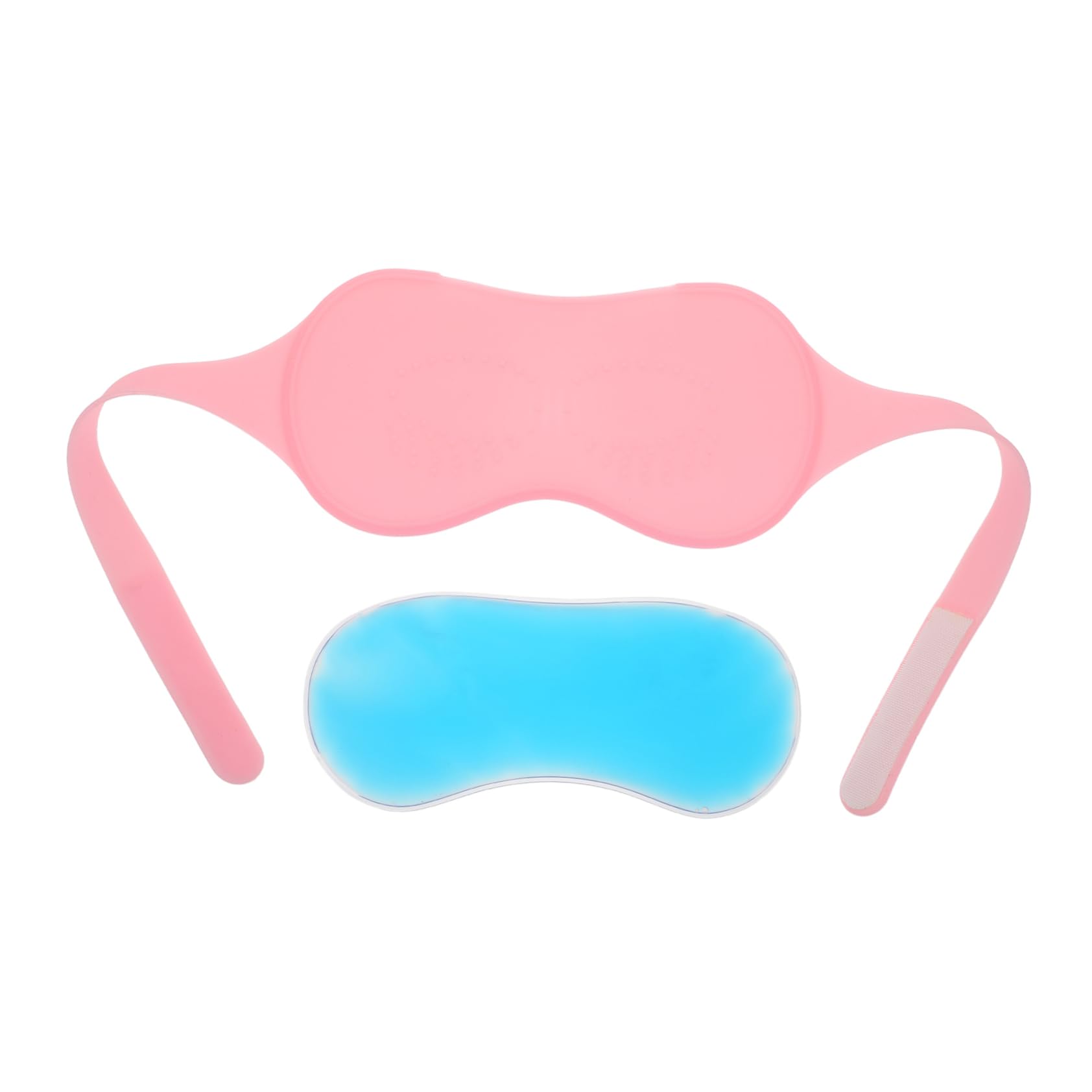 Maschera Occhi in Silicone Gel Compressa Calda e Fredda | Rosa, Oscurante per Dormire e Viaggio, Design Confortevole, Set da 1 Pezzo