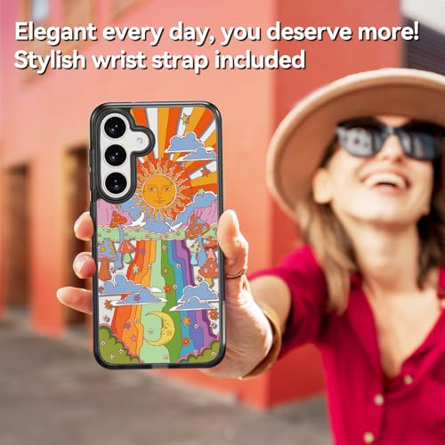 Rosarnnah Compatible for Samsung Galaxy S25 Case Cute Aesthetic - Durable Shockproof 6.6 ft Drop Impact Phone Case Cover with Funny Fashion Mushroom Design 6.2" Black by Rosarnnah - Used condition - Image 6