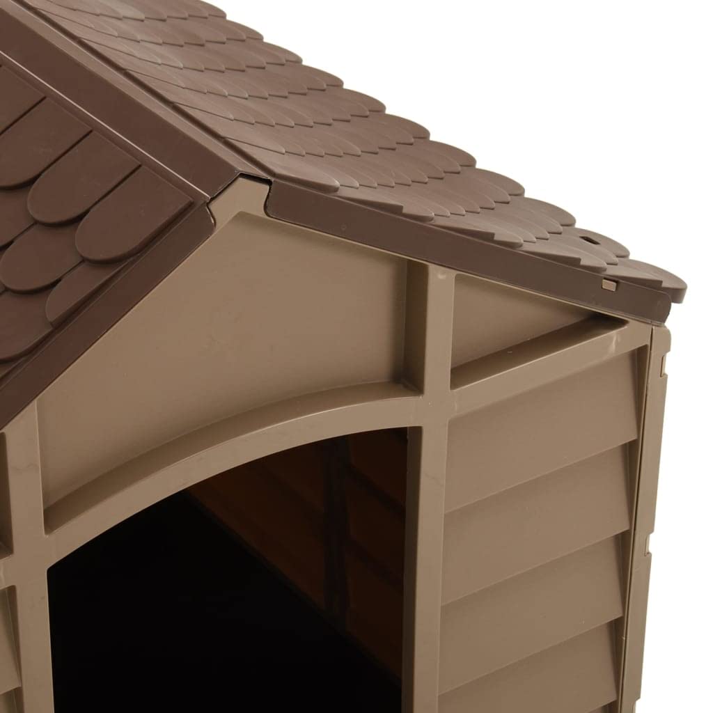 vidaXL Hundehütte braun 71x71,5x68cm PP