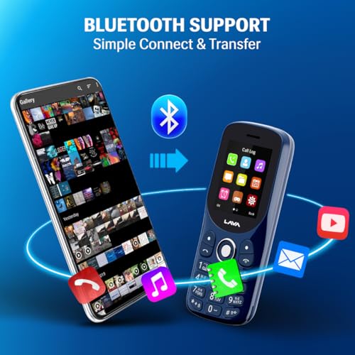 Image of Lava A1 Tejas Dual SIM Keypad Phone with 2'' Big Display | Long-Lasting AI Battery | Type C USB Port | Vibration Alert | FM Radio & MP3 Player | Military-Grade Durability - Blue