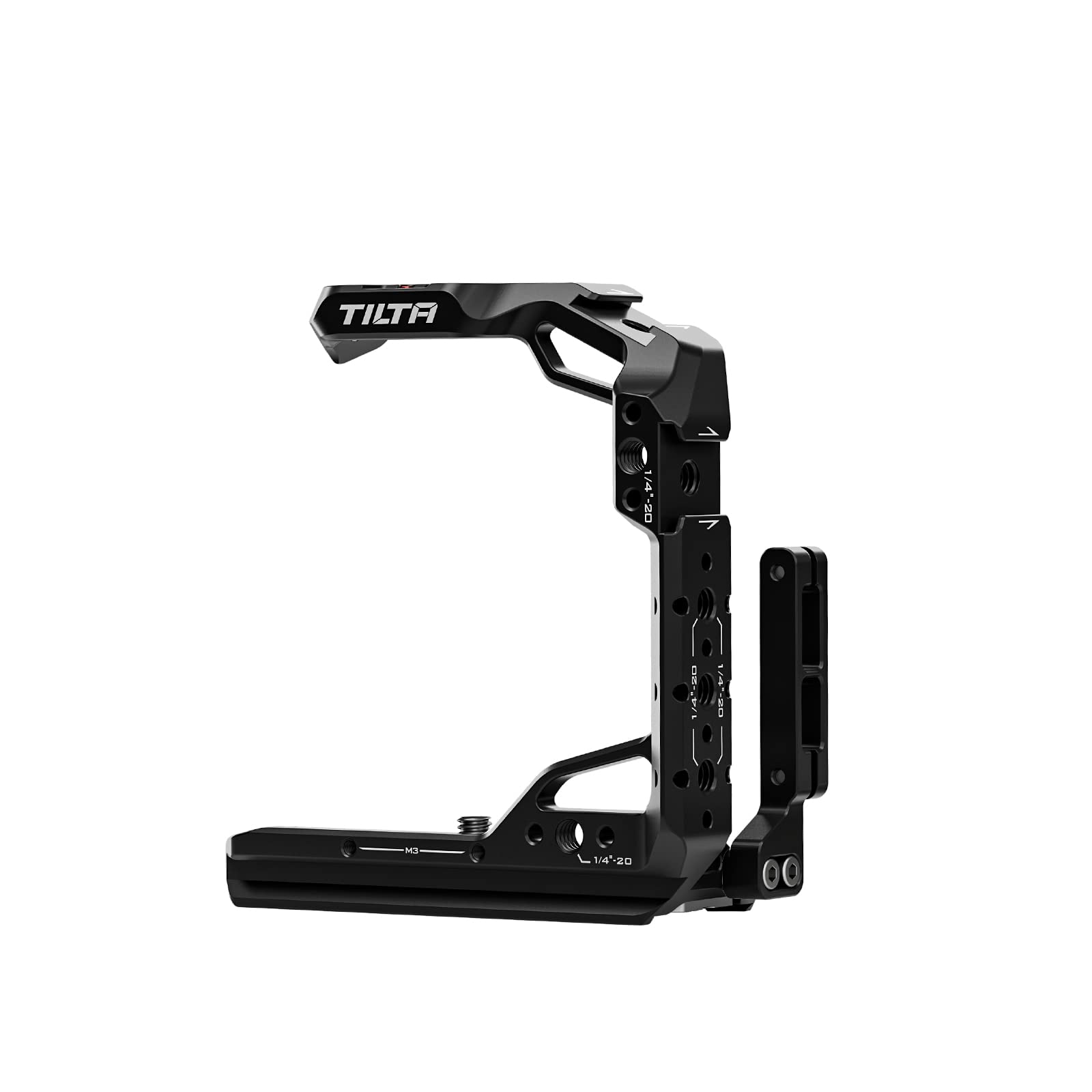 Tilta Demi cage pour caméra R6 Mark II avec rail NATO, griffe froide, broches de localisation filetées de 6,35 mm – Noir TA-T45-HCC-B