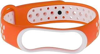 Sport strap band for xiaomi mi band 3/4 (orange & white)