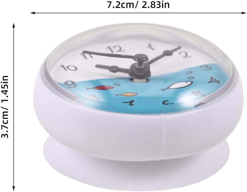 MERRYHAPY Bathroom Shower Clock Mirror Display Waterproof with Suction Cup