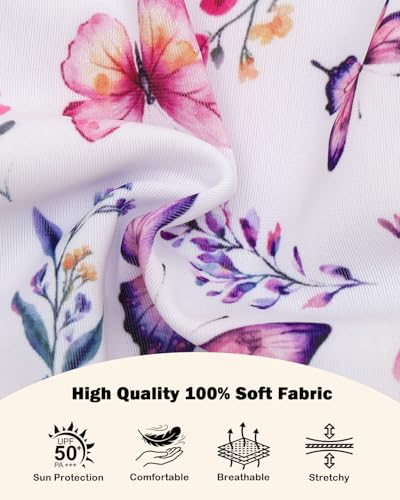 Image of CuteBone Purple Butterfly Floral Pet Dress for Small Dogs, Cats - Ruffled Double-Layer Skirt - Satin Bow - Spring Fairy Party Dress