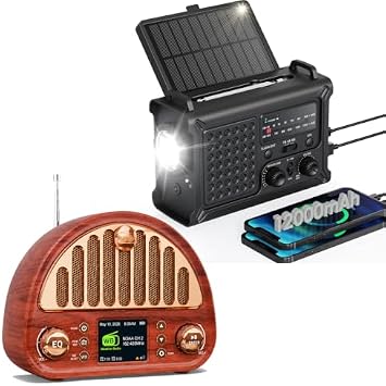 Weather Radio+Vintage FM Radio with NOAA Weather Alerts