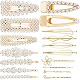Material: hecho de perlas artificiales y aleación de metal, resistente y resistente con enchapado en tono plateado, brillante y atractivo; Estas pinzas para el cabello son de superficies lisas, sostendrán su cabello firmemente y antideslizante