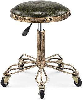 Stool on Wheels Saddle Stool on Wheel，Work Stool with Brown PU Synthetic Leather Seat，Adjustable Height 45-58 cm，Supported Weight 160 Kg，Lash Stoolfor Beauty Salon Bar (Color : Style#3) Marriage