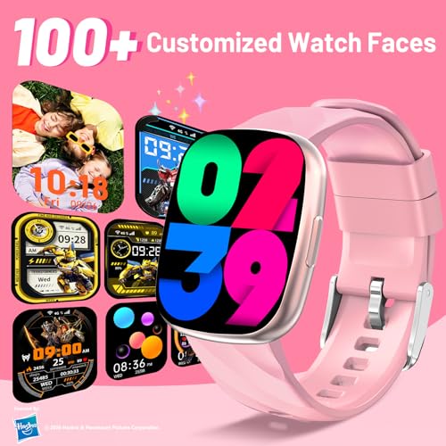Transformers Kids Smart Watch for Boys & Girls, 1.78" HD Touchscreen Fitness Tracker with Heart Rate & Sleep Monitor, Sports Activity Watch with Pedometer, Birthday Gift for 5-16 Year Olds (Arcy-Pink) - image 4