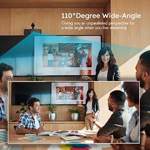 image for Webcam with Microphone and Privacy Cover, BOIFUN 1080P Computer Laptop