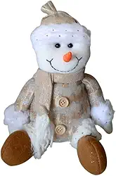 Enfeite de Natal para Mesa Papai Noel ou Boneco de Neve 23 x 16cm | Decoração Natalina para Mesa, Sala, Arvore, Jardim ou Escritório (Boneco de Neve)