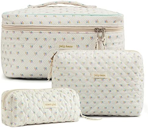 3 in 1 Cosmetic Quilted Bags