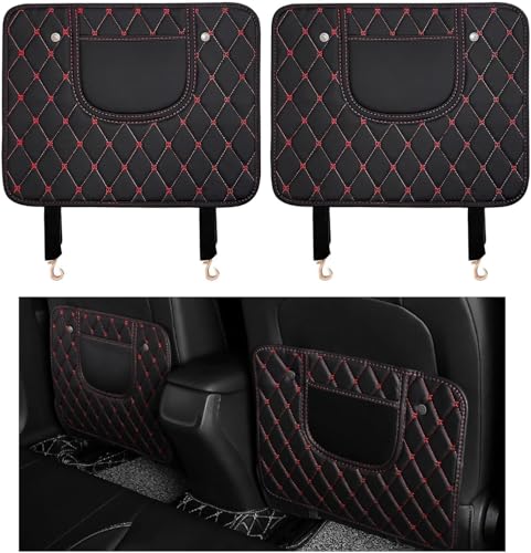 ❄【Vantaggi】: Evita che i piedi del passeggero posteriore sporchino o danneggino lo schienale, proteggi lo schienale da sporco e fango e previeni anche l'usura dei sedili dell'auto. Tasche aggiuntive ti consentono di riporre il telefono e altri piccoli oggetti. Mantiene la tua auto pulita e in ordine, il seggiolino rimane sempre in buone condizioni.