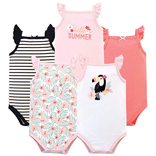 Image of Hudson Baby Unisex Baby Cotton Sleeveless Bodysuits