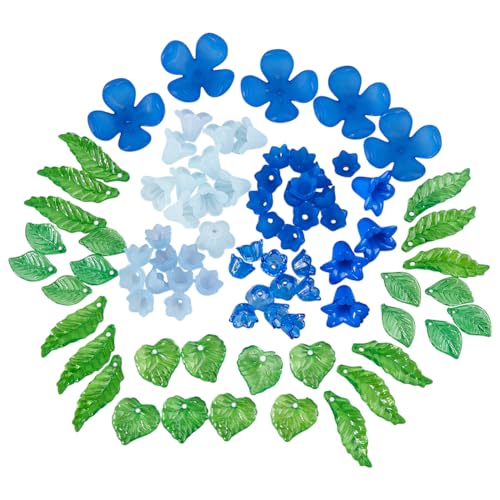 Kit perles en acrylique fleurs SUPERFINDINGS pour fabriquer un pendentif floral fait main