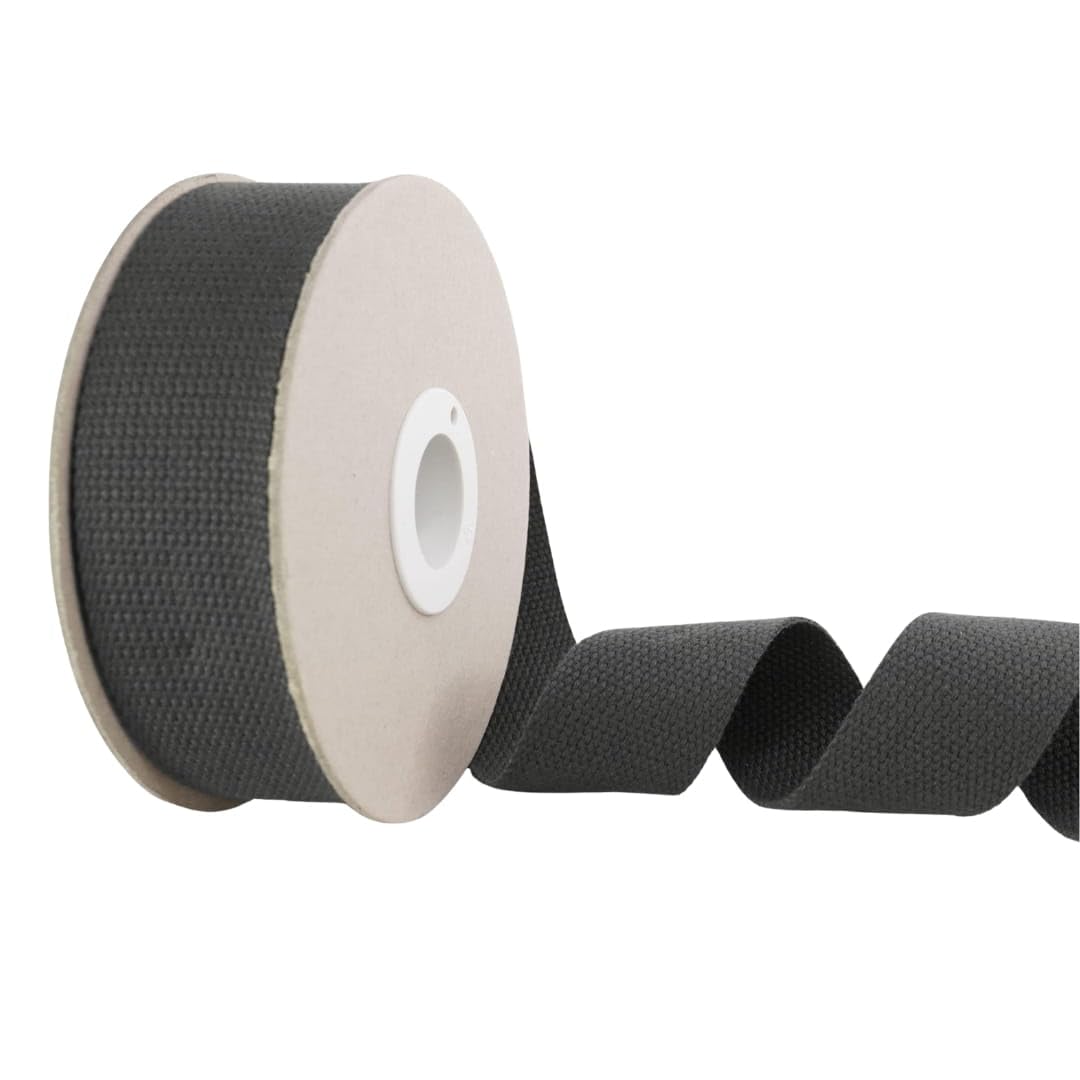 Trimz Cotton Webbing – Charcoal – 30mm x 10m