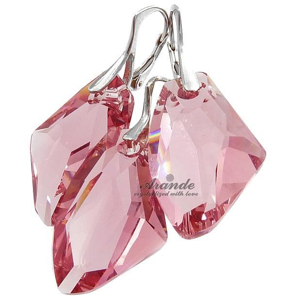 Boucles d'oreilles Galactic Rose ARANDE argent 925 avec certificat de garantie