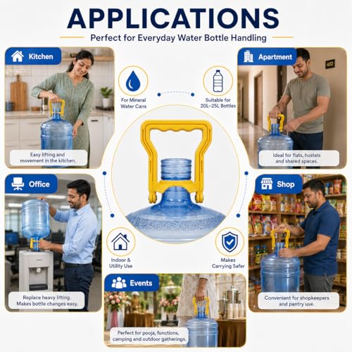 Image of Kitchen Clean Water Can Carry Handle | Hiqh Quality Water Dispenser Can Carry Tool | DIY Easy Lift Tool | 20L Bottle Lifter | Mineral Water Bottle Holder (Pack of 1)