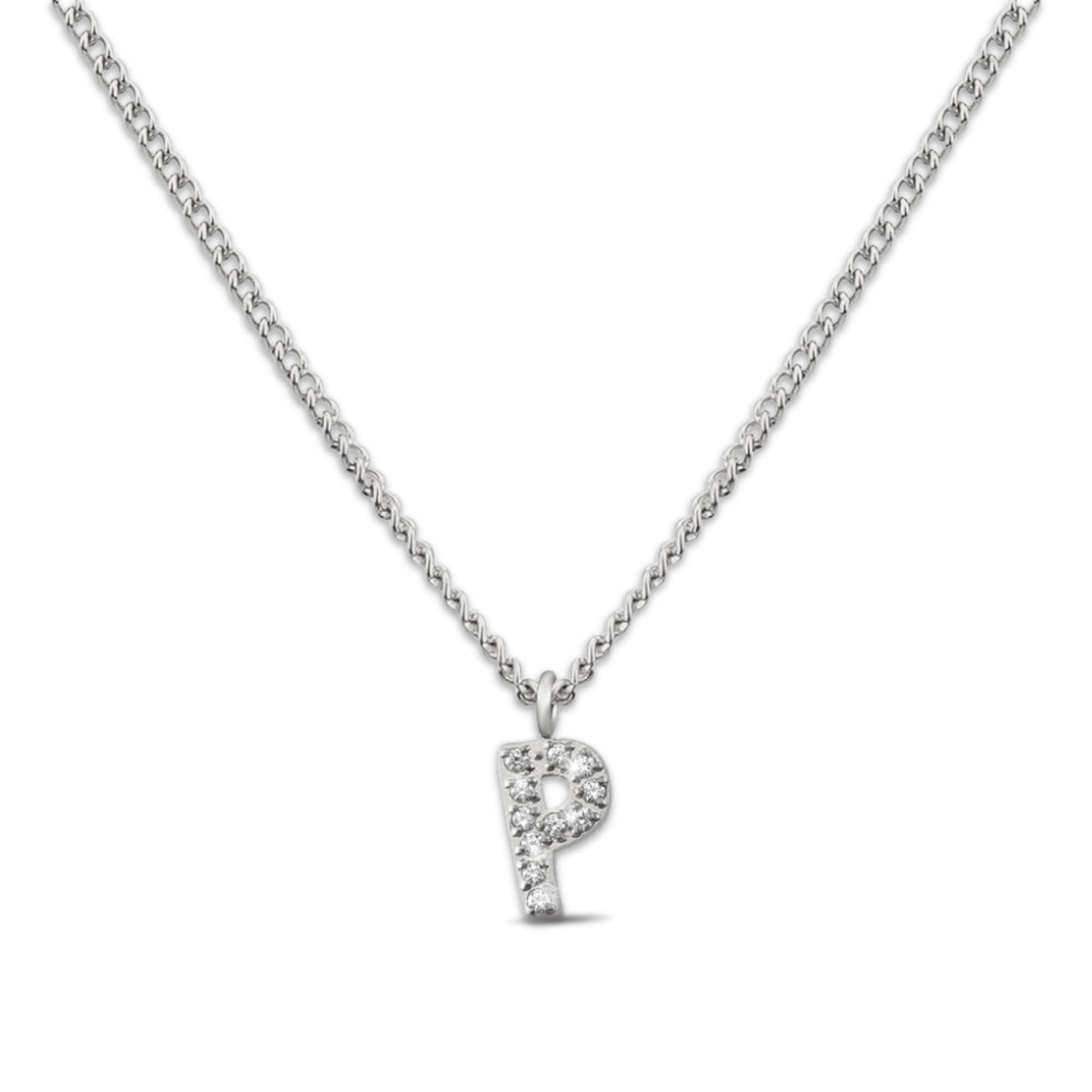 GD GOOD.designs Kette mit Buchstaben Silber für Damen | Hautverträgliche Halskette mit initialen Anhänger | Silberne 316L Edelstahl Buchstabenkette - Geschenk für Sie und Ihn