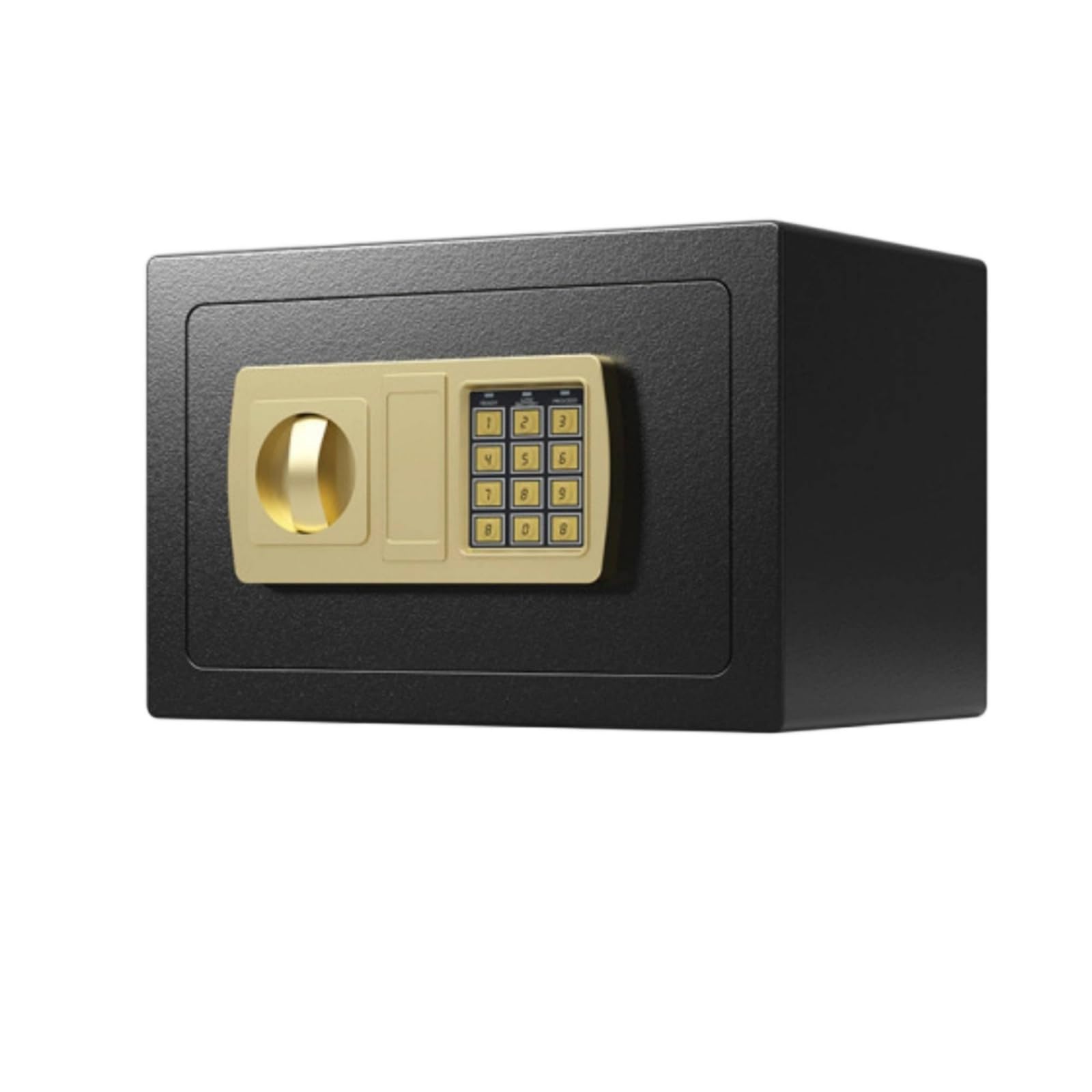 Tirelire Coffre-Fort Métallique Mini Coffre-Fort Sécurisé Caisse pour Enfants, 20E Noir, Modèle Standard sans Fente