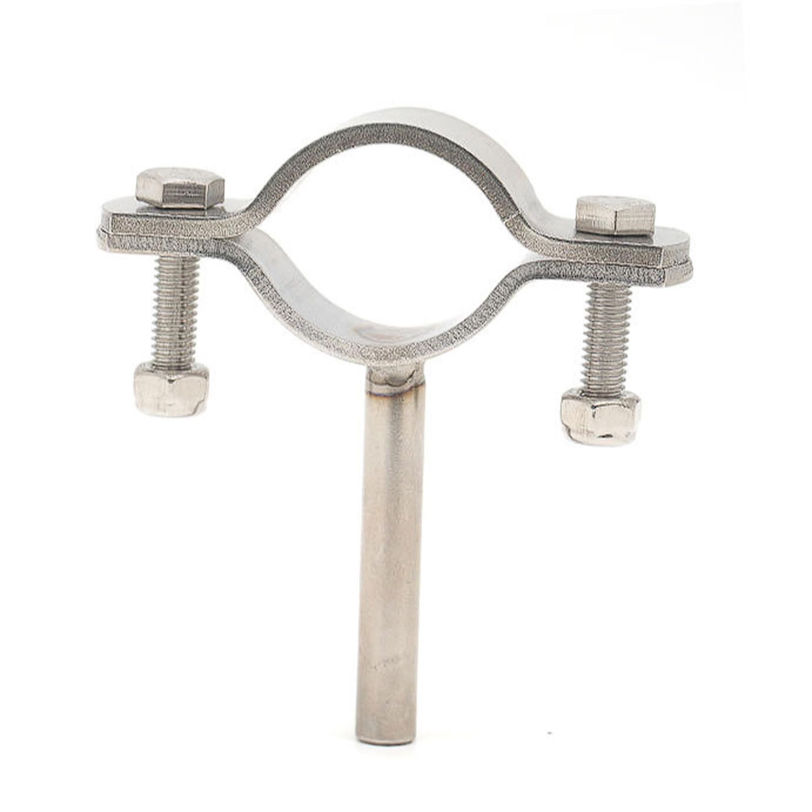 Esmen Uae One Color 304 Stainless Steel Pipe Clamps Flat Pipe Fixing Brackets With Handles, Pipe Clips, Water Pipe Clamps, Steel Pipe Buckles Tube Fittings(【Φ25】)