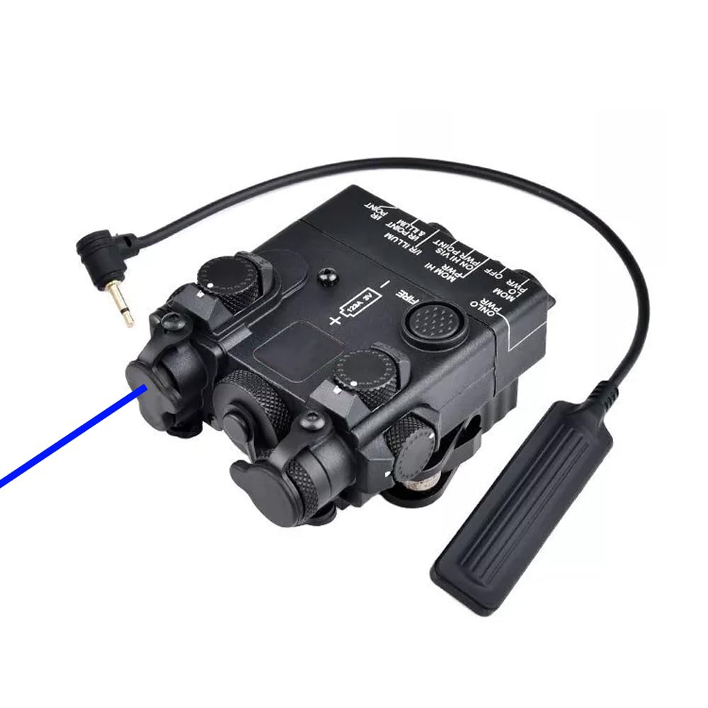 Nylon DL-A2 Box Aiming Laser Sight(with IR Laser + Blue Laser + LED Whitelight Flashlight + Mount) & Modular Remote Wire Control Pressure Switch, Black