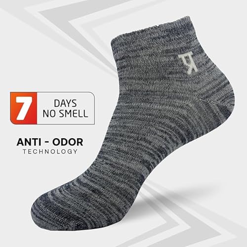 Image of PRASTHAN Sports Unisex Nylon Cotton Ankle Length Socks Made With Breathable Anti Odour & Moisture Absorbent Combed Cotton with a Extra Durable.