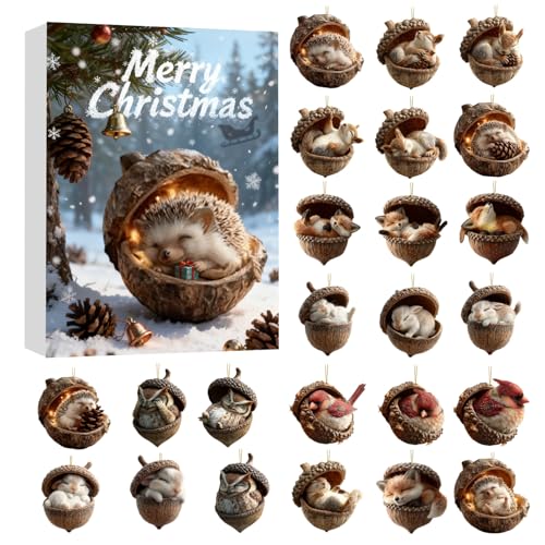 Calendrier de l'Avent de Noël : Décoration Acrylique 2D Prête à Poser