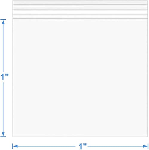 Miniatura 2 de Paquete de 200 bolsas de cierre de polietileno duraderas de 1 x 1 pulgada, pequeñas y gruesas, con cierre de cremallera de plástico resellable de 4