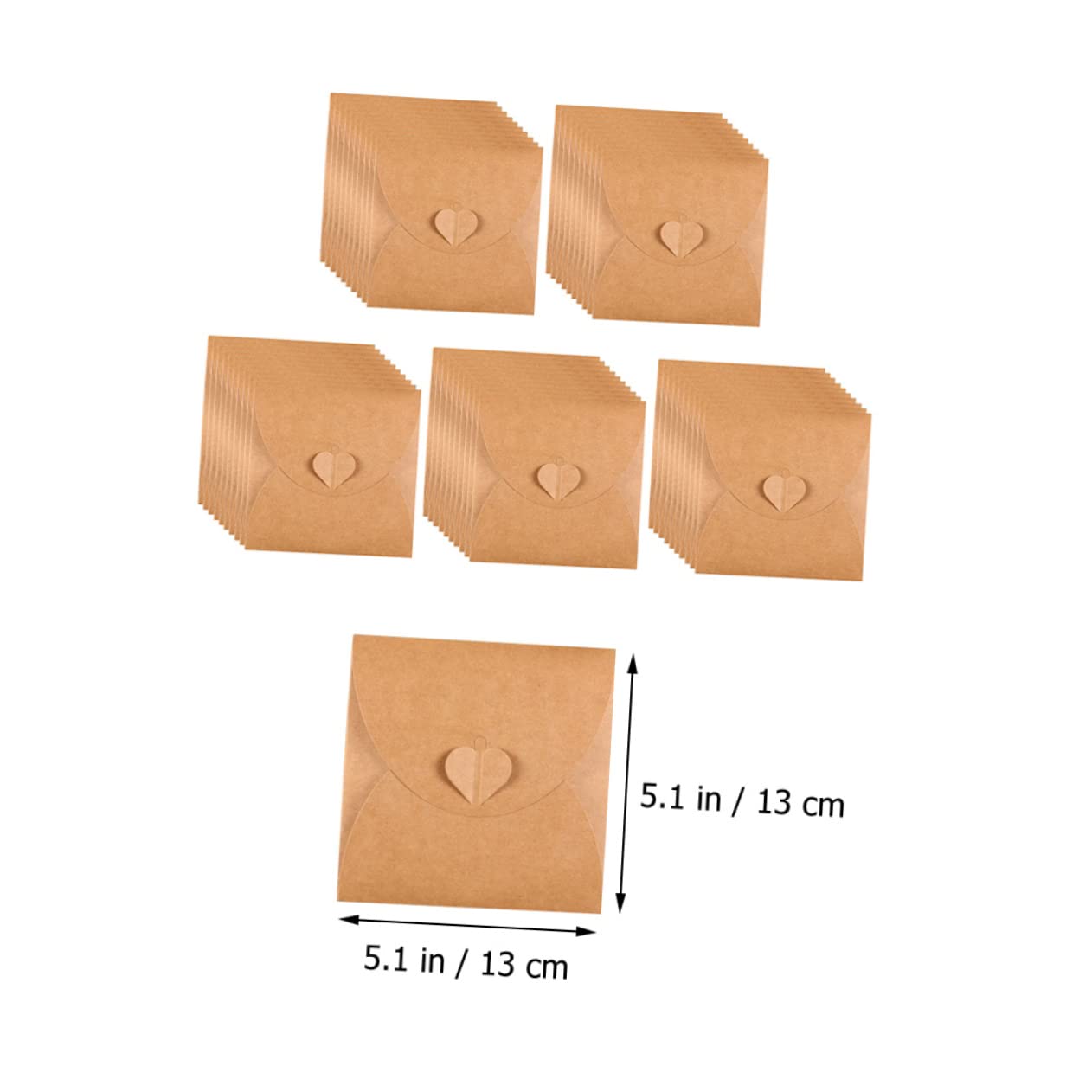 OSALADI Buste in Carta Kraft Protezione da Polvere e Graffi per per CD e Dvd 50 Pezzi con Chiusura Cuore Adatte per Conservazione Domestica e Cinematografica
