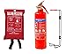 Price comparison product image FSS UK 1 KG ABC Dry Powder FIRE Extinguisher with CE Marked FIRE Blanket. Ideal for Homes Boats Kitchen Workplace Offices Cars Vans Warehouses GARAGES