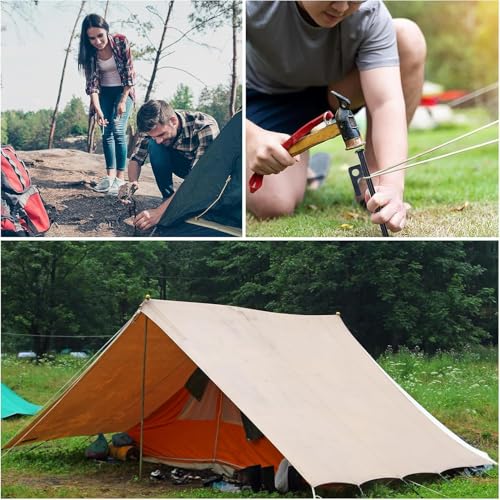 Estacas metálicas resistentes de 30 cm para suelo de camping 6