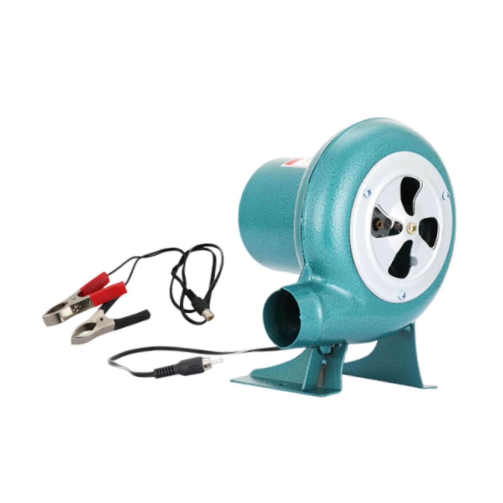 Electric Air Blower Ventilatore Portatile Barbecue con Cavo di 50cm E Clip Batteria Adatto per Cucina all’Aperto Campeggio Barbecue, 80w