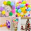Bundooraking Pom Poms, 1.5 Inch (4cm) 90pcs Multicolor Bulk Large Balls Arts&Crafts, Soft and Fluffy Craft Pompoms in Jar for Making Decorations DIY Craft Supplies #5
