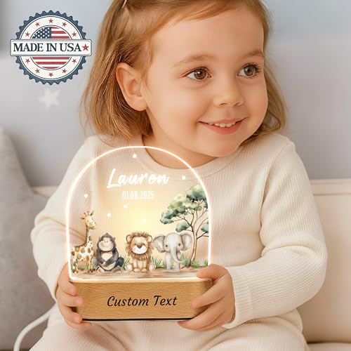 Lámpara de noche personalizada para bebés con luz LED acrílica miniatura 2