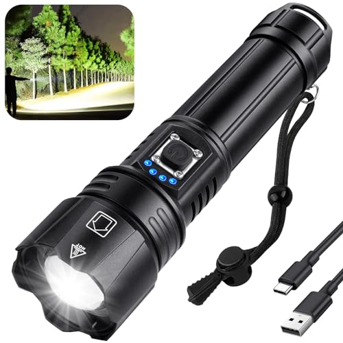 Rechargeable Flashlights High Lumens, 99,000 Lumen Brightest Led Flashlight with