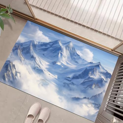 Tapis robuste antidérapant de 80x120cm et lavable pour l'entrée