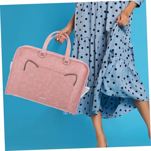 Bolso de computadora para mujer resistente a golpes con gran capacidad en elegante material PU 3