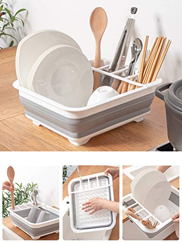 Fafcitvz Collapsible Dish Drying Rack Portable Dish Drainer Dinnerware Organizer For Kitchen Rv Campers Storage #TOP3