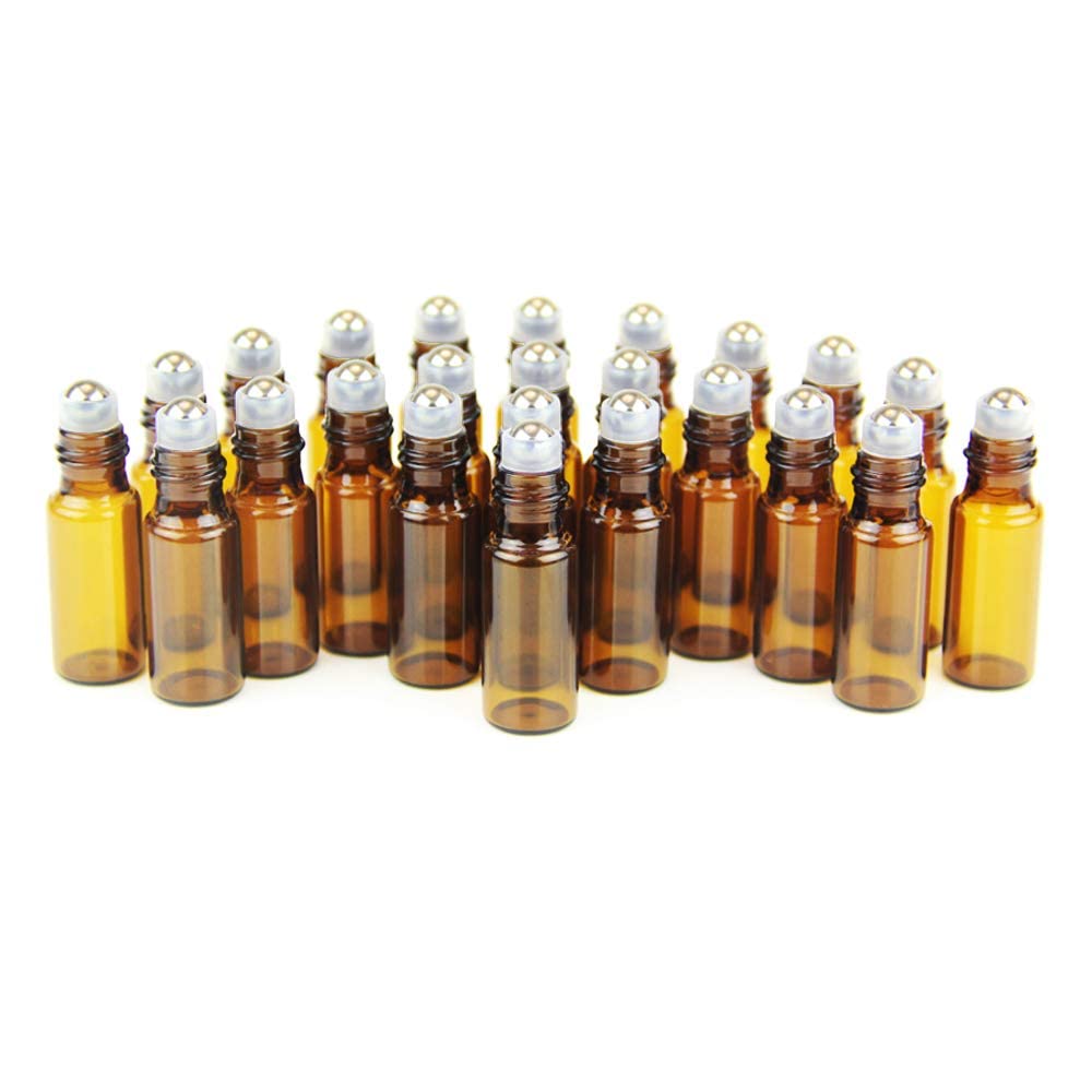 3 Stück 30 Ml Braune Glas-Rollerflaschen Mit Edelstahlball – Für ätherische Öle, Parfüm, Lippenbalsam