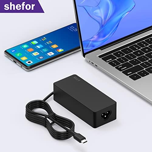 65W USB-C Laptop Charger Power Adapter for Lenovo ThinkPad T14 T15 T480 T480s T490 T490s T580 T590 E14 E15 E480 E490 X13 X280 X380 X390 Chromebook C330 S330 100e 300e 500e Yoga Type C Power Supply