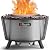 TURBRO 29 Inch Smokeless Fire Pit for Outdoor Wood Burning, 304 Stainless Steel Camping Stove with Stand, Removable Ash Pan, Waterproof Storage Bag, Pluto R29, Black