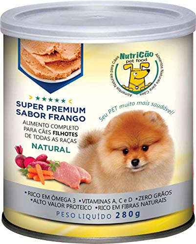 Super Premium Sabor Frango para cães filhotes, Marrom, NutriCão