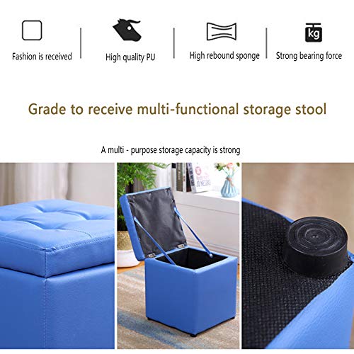 Repose-pieds carré peu encombrant pour meuble de coiffeuse et salon - 4