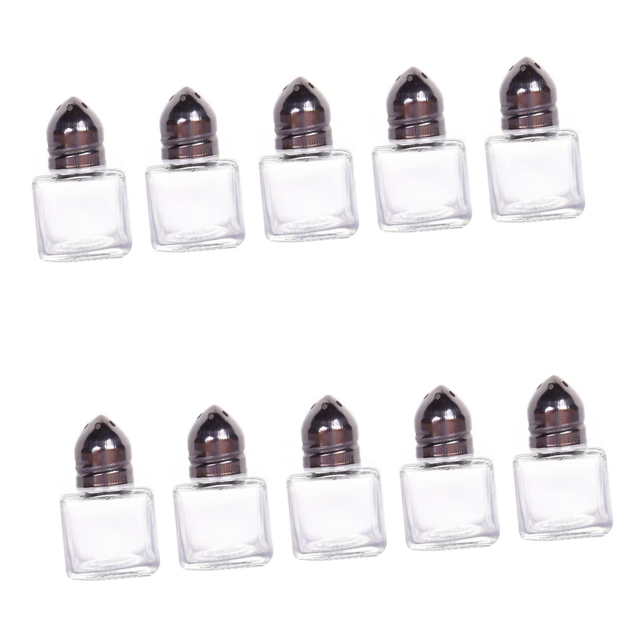 Lot de 10 bouteilles à poivre en verre Yardwe avec bouchons perforés durables