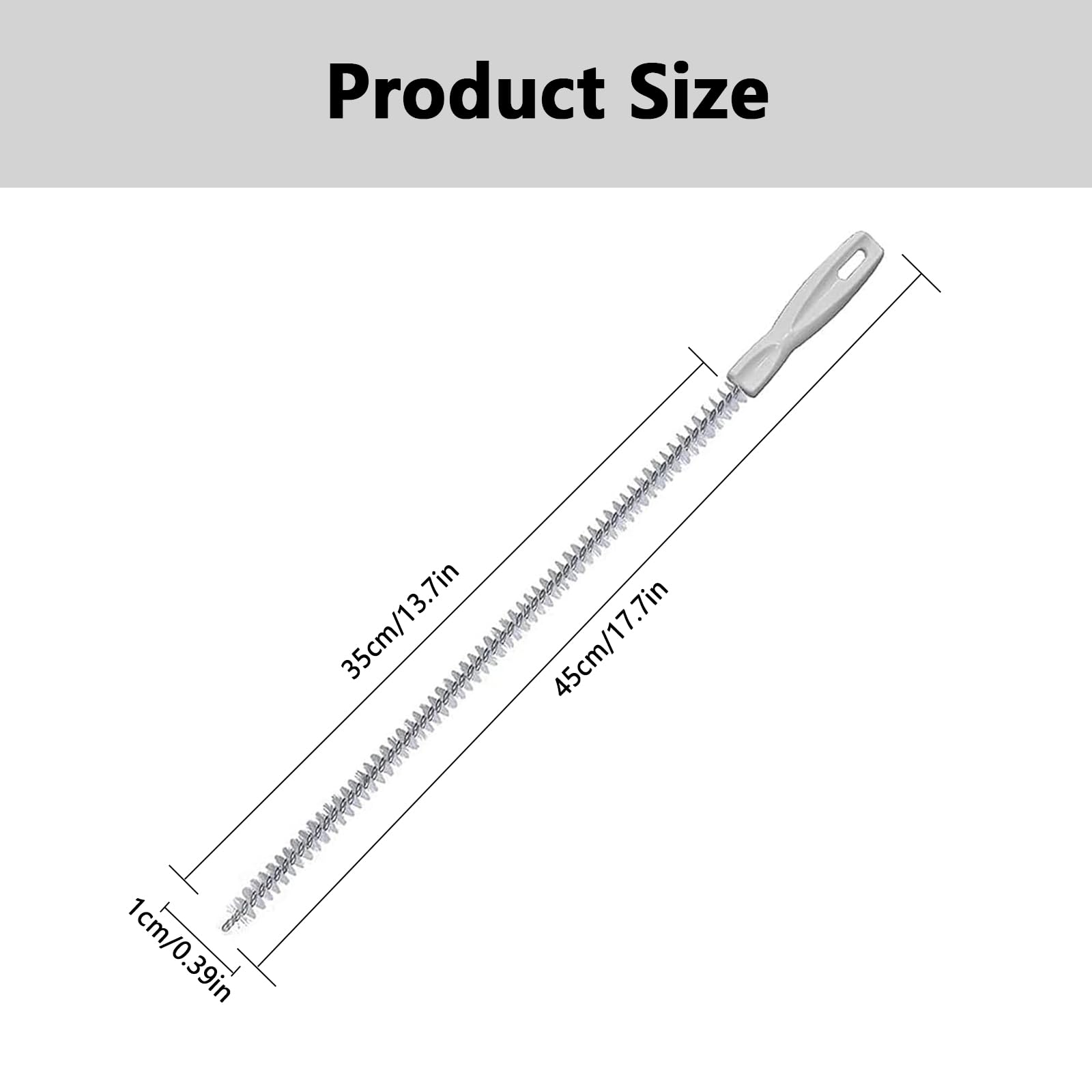 Spazzola Flessibile Per Pulizia Tubi Scarico - 45 Cm, Per Lavandini E Acquari - Foto 4